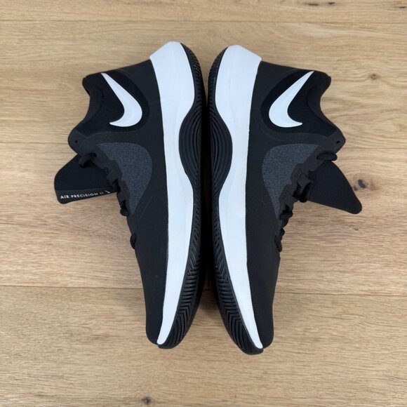 Nike Mens Air Precision II Basketball Shoe Size 10.5 Black White High Top AQ3521 - Picture 5 of 13